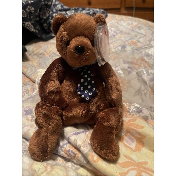 TY HERO Father’s Day Bear Original Beanie Babies Stuffed  Collection - Picture 1 of 10